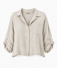 Cropped Linen Shirt