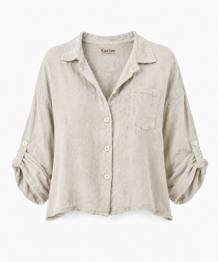 Cropped Linen Shirt