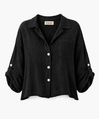 Cropped Linen Shirt