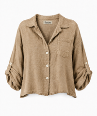 Cropped Linen Shirt