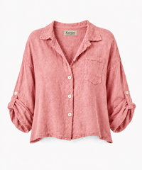 Cropped Linen Shirt