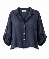 Cropped Linen Shirt