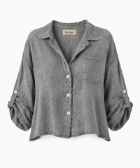 Cropped Linen Shirt