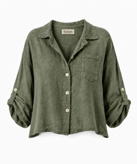Cropped Linen Shirt