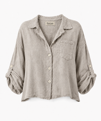 Cropped Linen Shirt