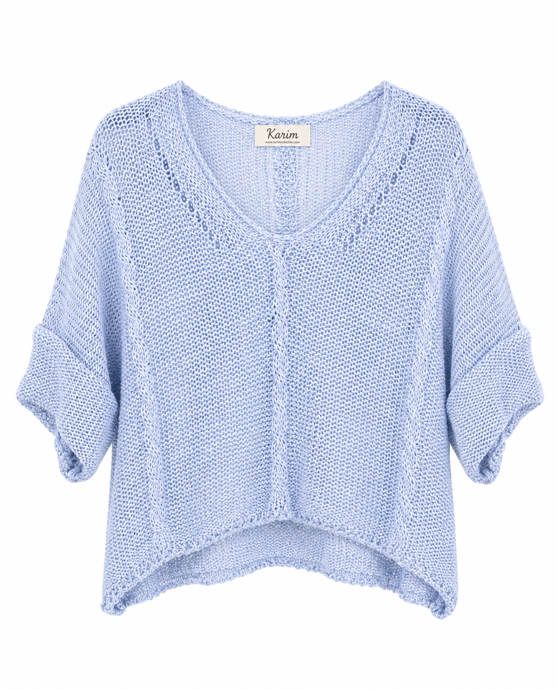 Coastal Knit Top – Light Blue