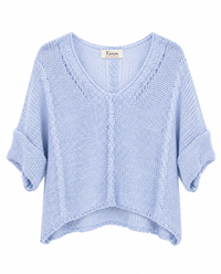 Coastal Knit Top – Light Blue