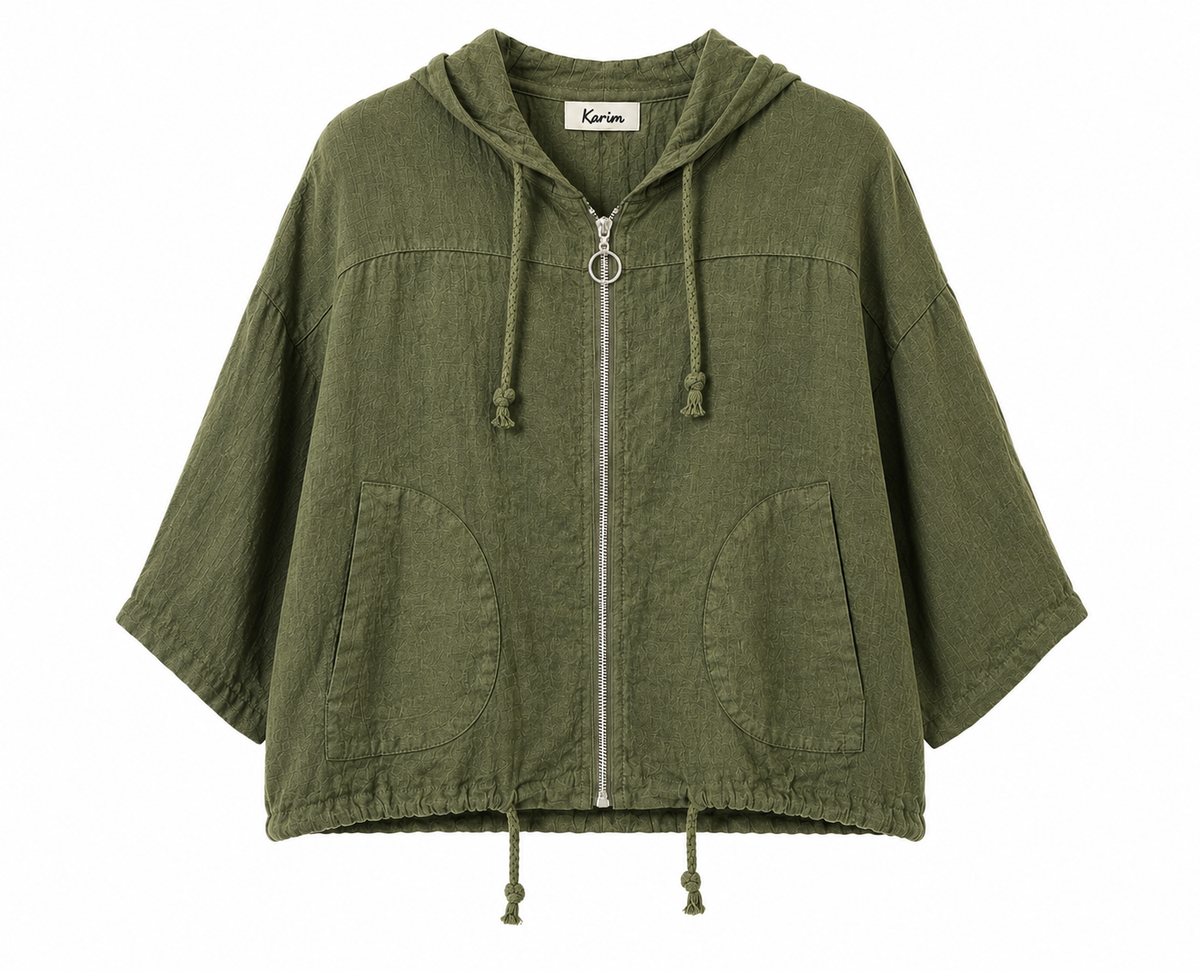 Linen Jacket with zipper