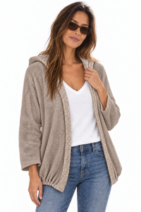 Star Hooded Cotton Cardigan