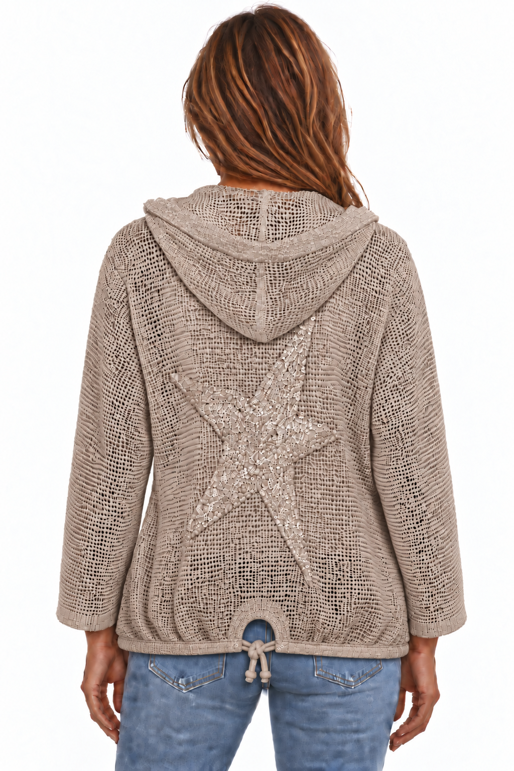 Star Hooded Cotton Cardigan