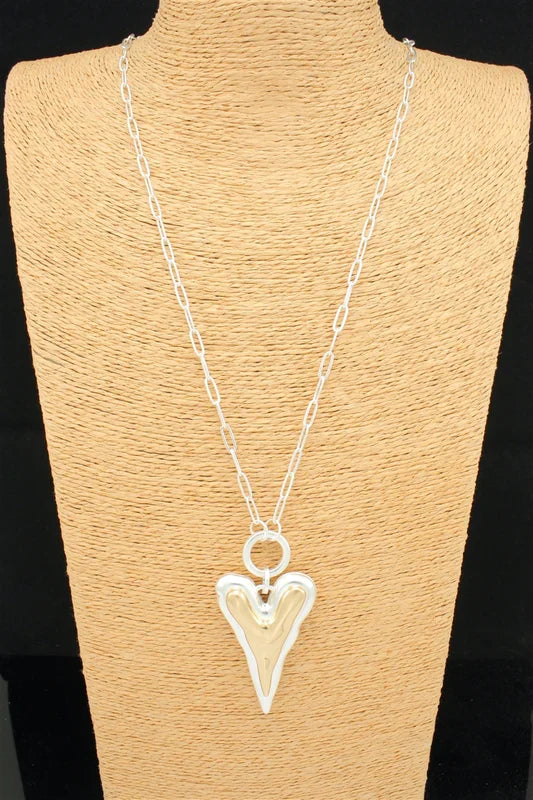 Heart-Shaped Long Necklace